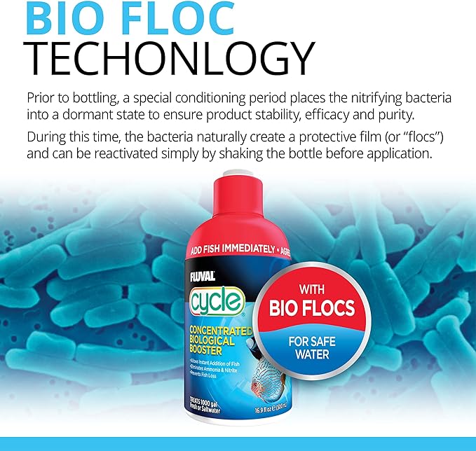 Fluval Cycle Biological Enhancer, Aquarium Water Treatment, 8.4 Oz., A8349