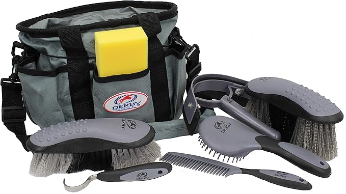 Derby Originals Premium Ringside 8 Item Horse Grooming Kits - Available in Eight Colors