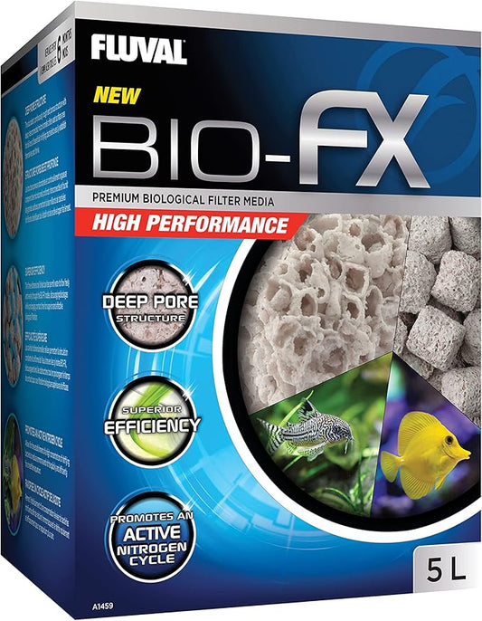 Fluval BIO-FX, Biological Aquarium Filter Media Suitable for Most Aquariums and Filters, 5 Liters