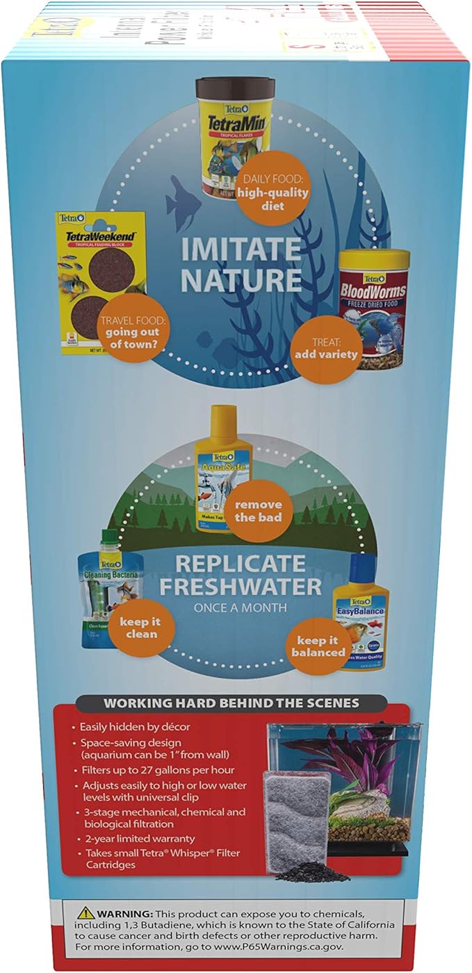 Tetra Whisper 4 Gallon Internal Power Filter, Filtration for 4 Gallon Aquariums