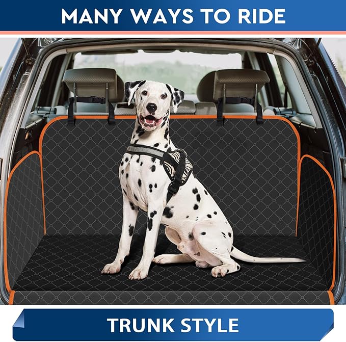 Dog Car Seat Cover Dog Seat Cover for Back Seat Scratch Prevention Dog Hammock Protects Against Dirt Dog Seat Covers for Cars Fits for Small SUVs and Trucks 54"x 58", Orange