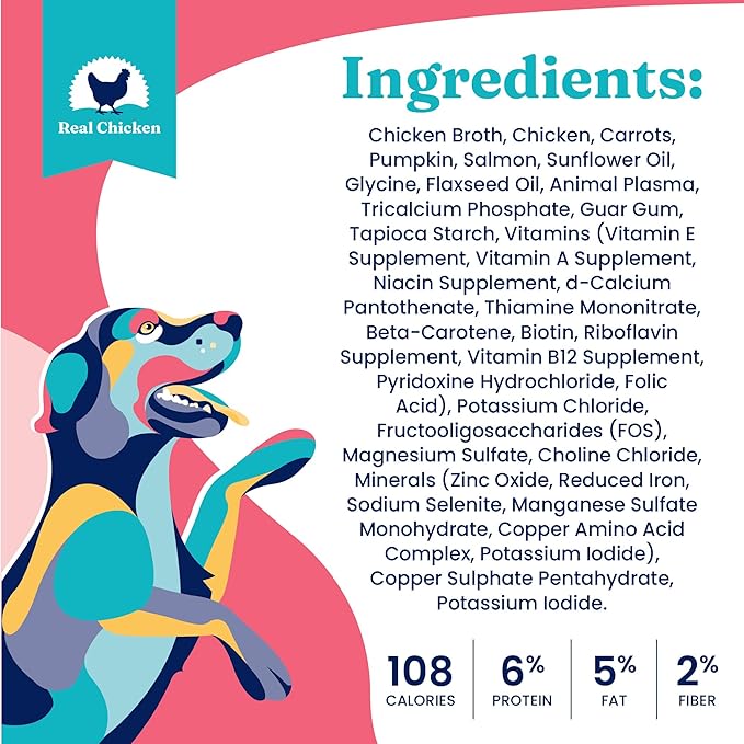 Solid Gold WET FUNCTIONAL DOG, SKIN & COAT, CHICKEN & SALMON, 3.5oz Pack of 6