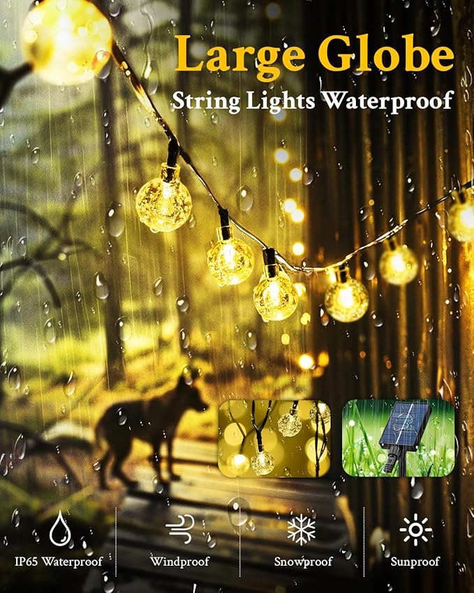 Dog House Decor Solar String Lights 500mAh, Pet Supplies Decor with Battery String Lights for Cat Bed Pet House, Outdoor Dog Shelter Lights, 9.9ft 20 LED String Lights 8 Modes for Pets House Decor