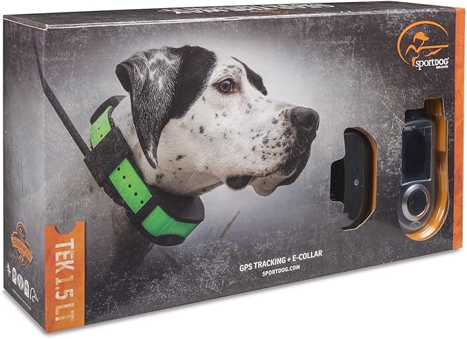 SportDOG Brand TEK Series 1.5 GPS Tracking + E-Collar System - 7 Mile Range - Waterproof and Rechargeable - Tone, Vibration, and 99 Levels of Shock - Expandable to Locate and Train up to 12 Dogs