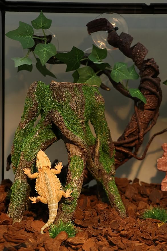 AQUA KT Aquarium Tree Stump Branch Rock Fish Hiding Place for Betta Cichlid Goldfish Fish Tank Aquarium Landscape Decoration