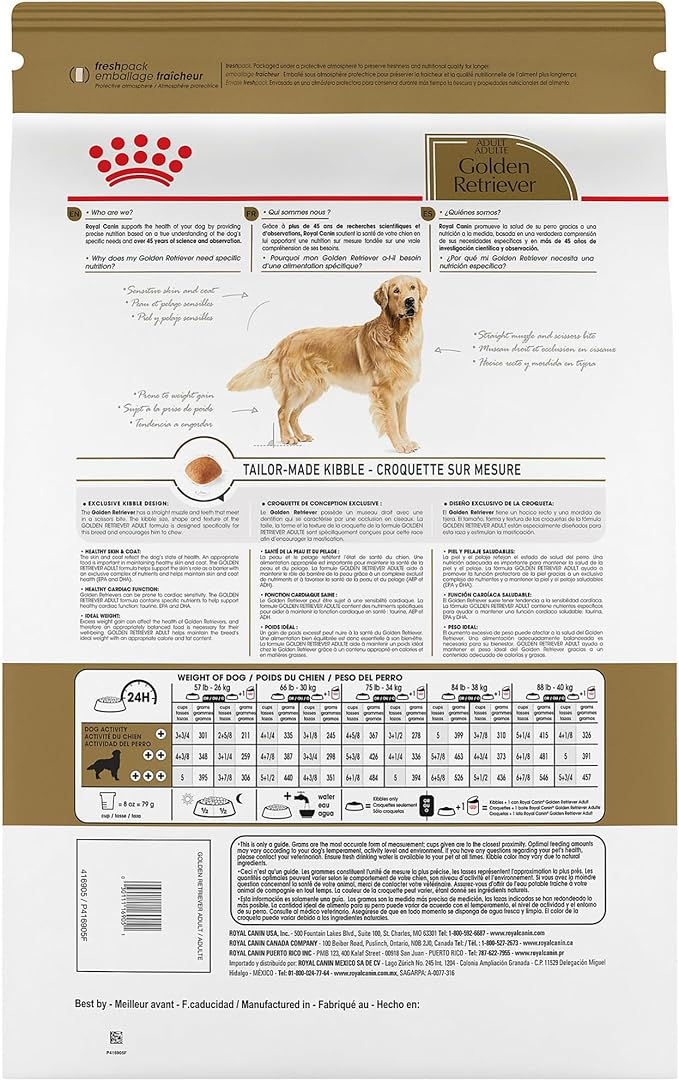 Royal Canin Golden Retriever Adult Dry Dog Food, 30 lb bag