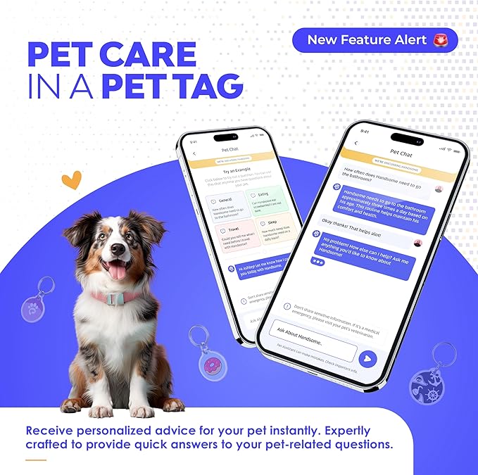HeyBuddy® Slide Series - QR Code Smart Pet Tags for Dogs & Cats, Personalized Pet Tag Stores Multiple Information, includes Passive Location Tracking, Real-Time Notification & Community Alerts