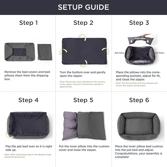 Bedsure Washable Dog Bed for Extra Large Dogs - Waterproof All-Season Foam Dog Beds, Orthopedic Rectangle XL Doggy Beds with Removable Zipper Cover, 42x30x10inches, Grey