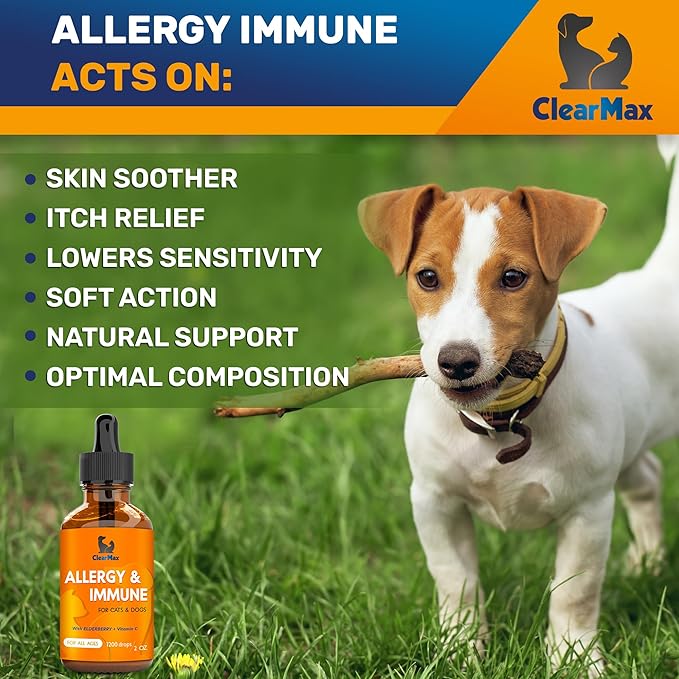 Dog Allergy Relief ◆ Cat Allergy Relief for Cats ◆ Dog Itching Skin Relief ◆ Cat Itching Relief ◆ Allergy Relief in Dogs ◆ Cat Allergies ◆ Dog Allergy ◆ 2 Oz