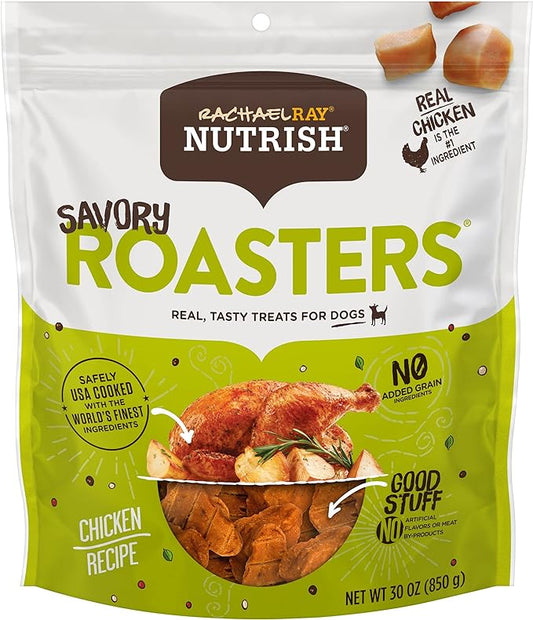 Rachael Ray Nutrish Savory Roasters Real Meat Dog Treats, Roasted Chicken Recipe, 30 Ounce (Pack of 1)