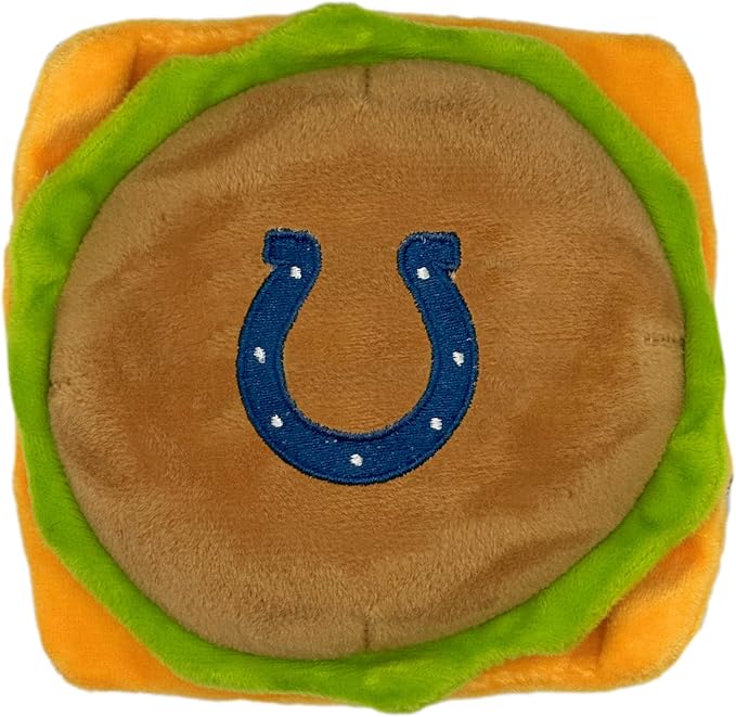 Pets First NFL Indianapolis Colts Football Stadium Snax Gift Boxset, Set of 3 Dog Toys with Inner Squeakers. Football Themed Dog Toys with NFL Team Logo