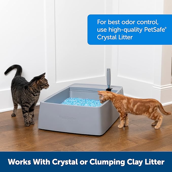 PetSafe Multi-Cat Litter Box, Extra Large Litter Box for Cats, Giant Ergonomically-Designed Scoop, Use with Crystal or Clumping Litter