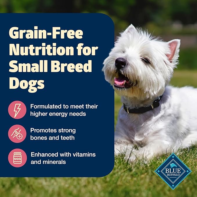 Blue Buffalo Freedom Grain-Free Small Breed Dry Dog Food, Supports High Energy Needs, Made in the USA With Natural Ingredients, Chicken & Potatoes, 11-lb. Bag