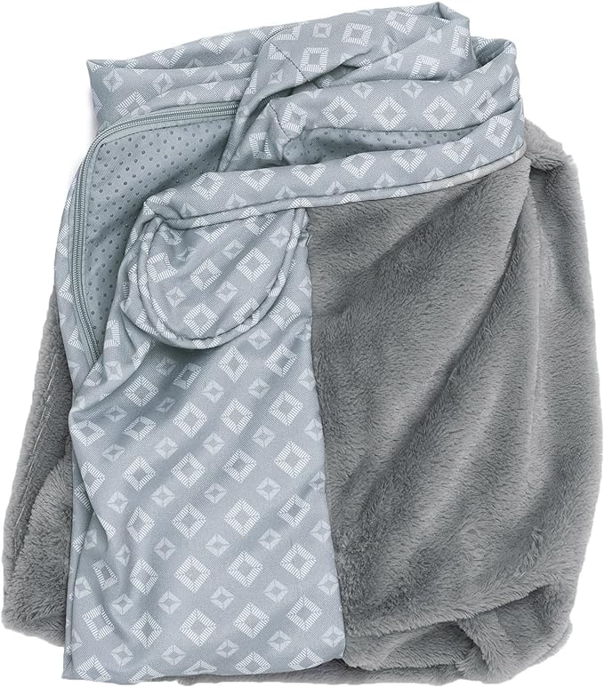 Furhaven Replacement Dog Bed Cover Plush & Diamond Print Nest Top Sofa-Style, Machine Washable - Gray, Jumbo (X-Large)