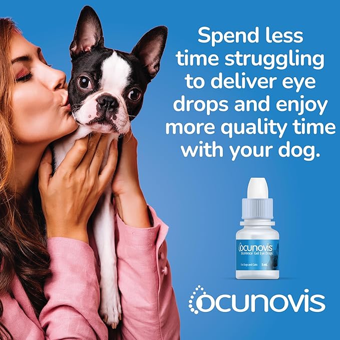 Sentrx Ocunovis Gel Eye Drops for Dogs & Cats, Eye Lube for Dogs Allergy Relief Lubricant, Dogs with Dry Eyes, Artificial Tears, 5 ml