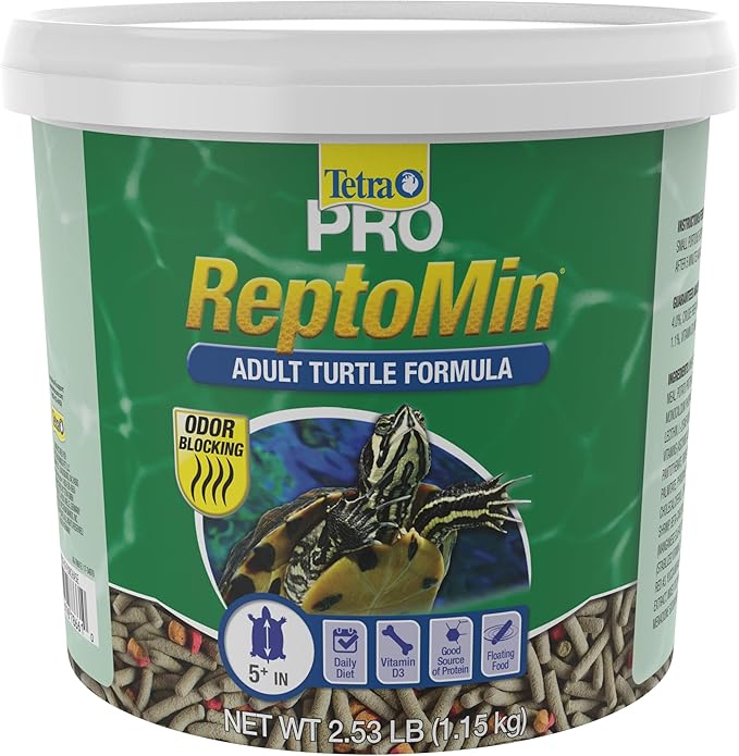 Tetra ReptoMin Pro Sticks Adult Turtle Formula Daily Diet for Aquatic Turtles, 2.54 Pounds