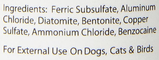 Kwik Stop Styptic Powder For Dogs, Cats, and Birds, Fast-Acting Blood Stop Powder For Pets, Quick Stop Bleeding Powder For Dog Nail Clipping, Minor Cuts, Grooming, 1.5 oz.