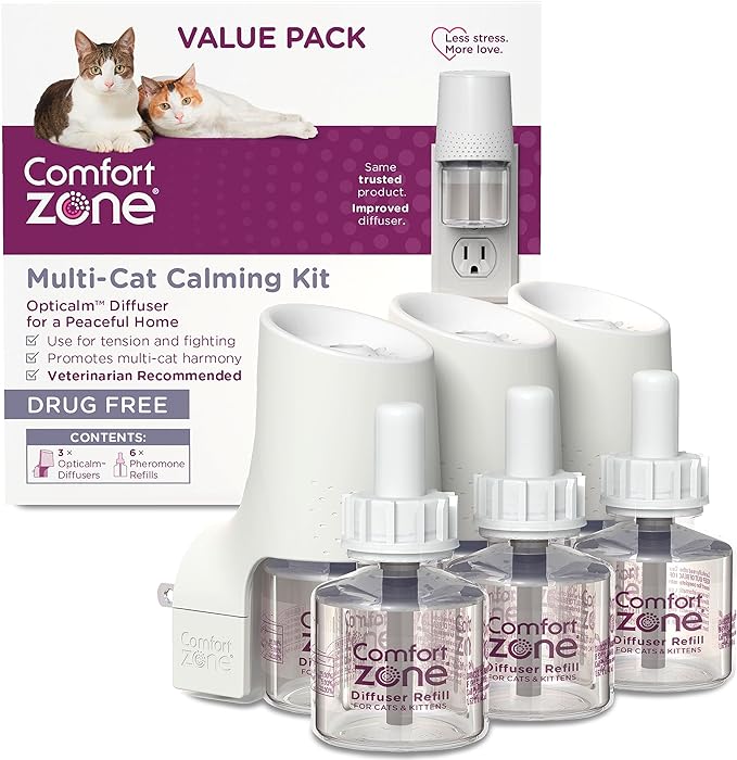 Comfort Zone Multi-Cat Diffuser: Value Kit (3 Diffusers & 6 Refills)