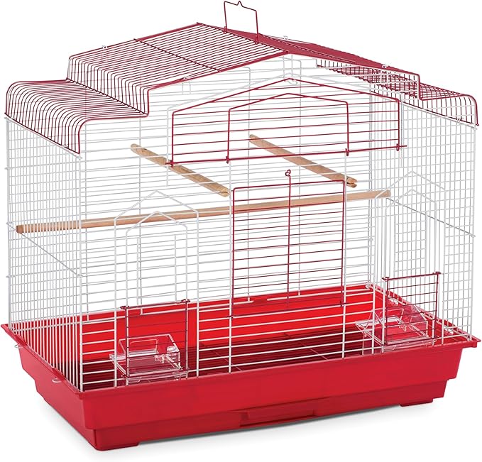 Prevue Pet Products SP50041 Barn Style Bird Cage, Red/White