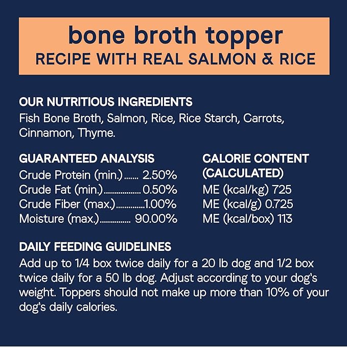 CANIDAE Pure Bone Broth Topper with Real Salmon & Rice Wet Dog Food, 5.5 oz. (Case of 12)