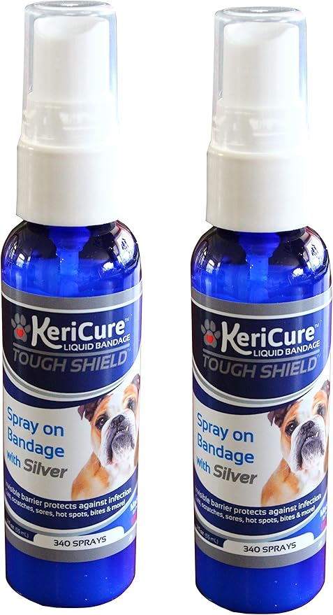 Tough Shield Liquid Bandage, 2 pack, Spray on bandage for Pets and Small Animals, 2oz bottles, first aid spray for pets That soothes, seals, and protects