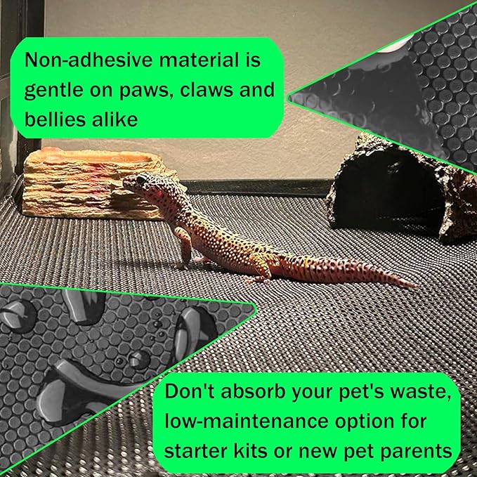 Reptile Carpet, Reptile Mat, Bearded Dragon, Leopard Gecko Substrate,Bearded Dragon Tank Flooring, Snake,Tortoise Bedding, Bearded Dragon Tank Accessories (17.8"X 40")