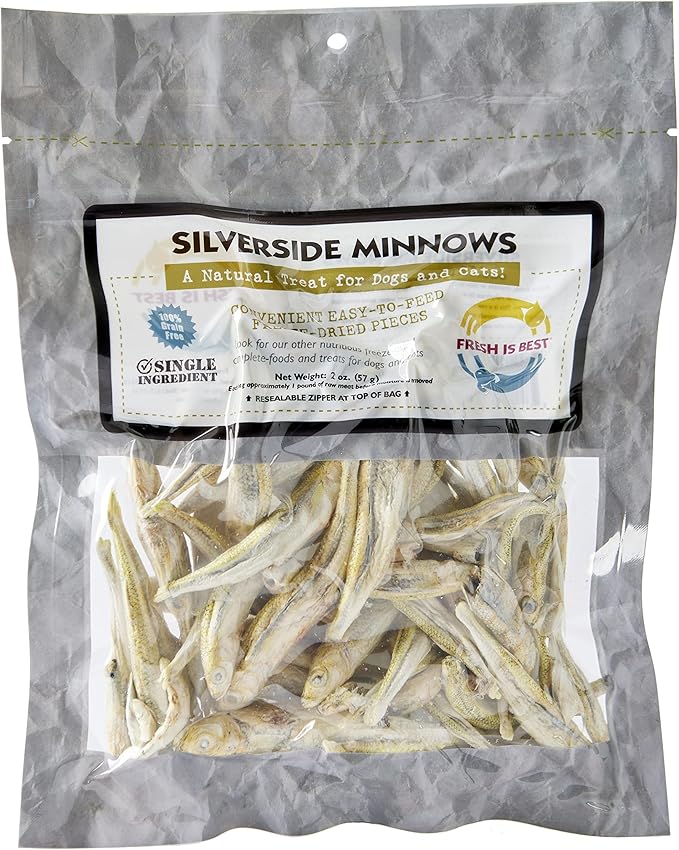 Fresh Is Best - Freeze Dried Healthy Raw Meat Treats for Dogs & Cats - Silverside Minnows