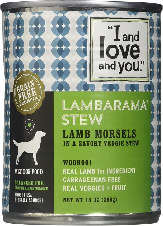 I AND LOVE AND YOU Lamb Stew Canned Dog Food, 13 OZ