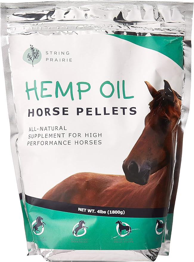 Hemp Horse Pellets - Reduce Pet Stress, Anxiety, and Aggression - Hip and Joint Non-GMO Calming Supplement - Supports The Immune System