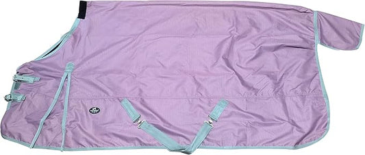 TGW RIDING Horse Sheet 1200Denier Waterproof and Breathable Horse Sheet TGW RIDING Horse Blanket Standard Neck Lite Turnout Sheet (76", Classic Pink)