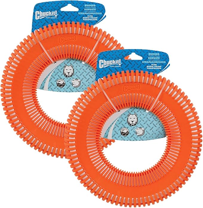 Chuckit! Rugged Flyer Dog Toy, Large (2 Pack)