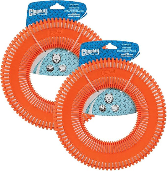 Chuckit! Rugged Flyer Dog Toy, Large (2 Pack)