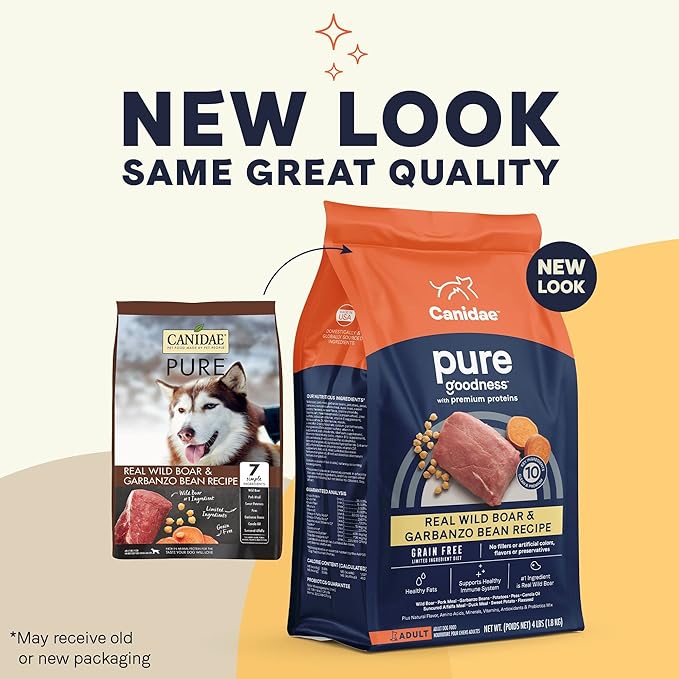 Canidae Pure Real Wild Boar & Garbanzo Bean Recipe Adult Dry Dog 4 LB