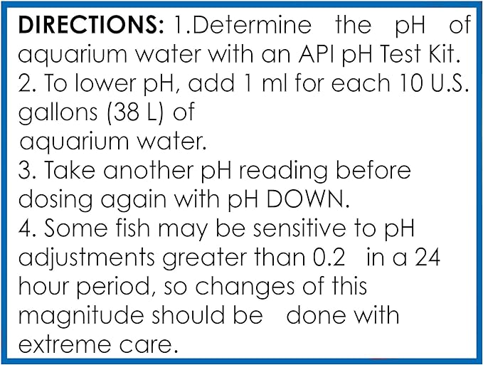 API pH DOWN Freshwater Aquarium Water pH Reducing Solution 1.25-Ounce Bottle