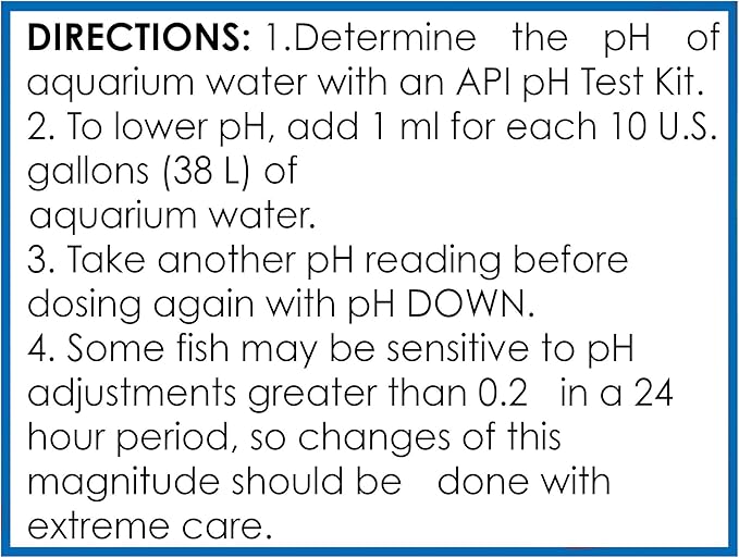 API pH Down Freshwater Aquarium Water pH Reducing Solution 1.25-Ounce Bottle (Pack of 2)