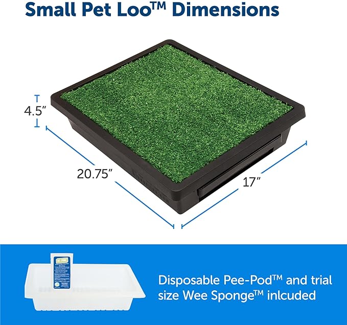 PetSafe Pet Loo Portable Dog Potty - Pet Toilet Alternative for Puppy Pads - Medium - Perfect for House Training - Easy-to-Clean Grass Mat