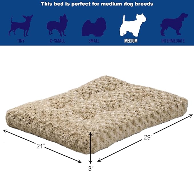 MidWest Homes for Pets Deluxe Dog Beds | Super Plush Dog & Cat Beds Ideal for Dog Crates | Machine Wash & Dryer Friendly, 1-Year Warranty