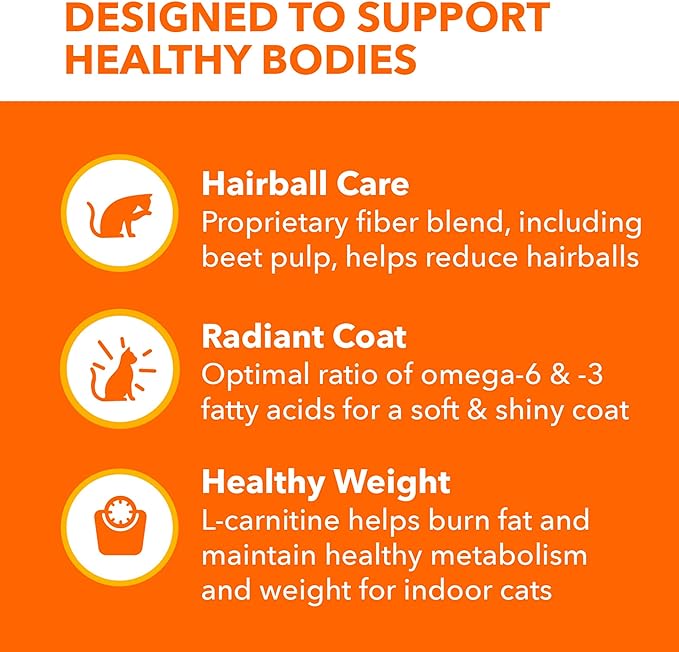 IAMS Proactive Health Adult Indoor Weight & Hairball Care Dry Cat Food with Salmon, 7 lb. Bag