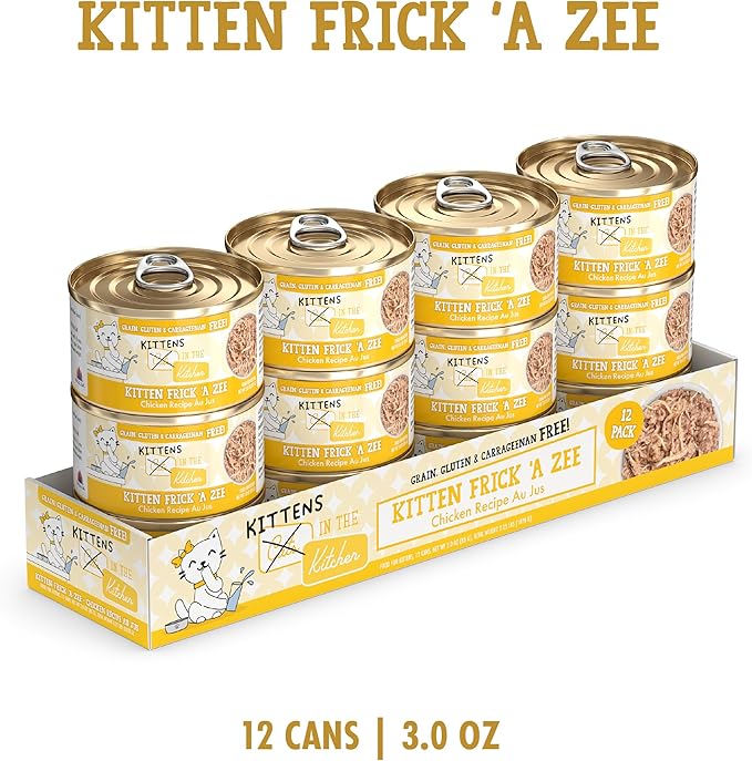 Weruva Cats in The Kitchen Kitten, Kitten Frick 'A Zee, 3oz Can (Pack of 12)