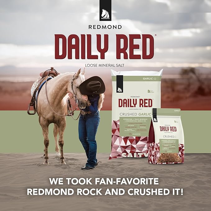 Redmond Daily Red Crushed Garlic | Horse Minerals & Vitamins Supplement | Garlic for Horses