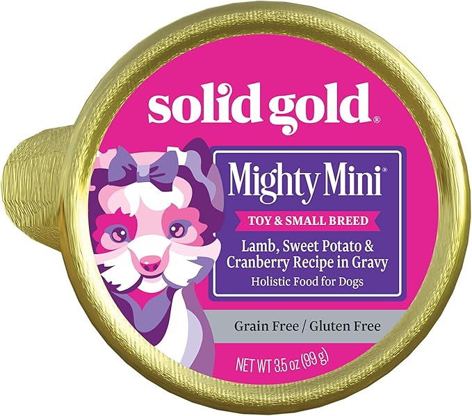 Solid Gold Wet Dog Food for Small Dogs - Mighty Mini Grain Free Wet Dog Food Made with Real Lamb - for Puppies, Adult & Senior Small Breeds with Sensitive Stomachs