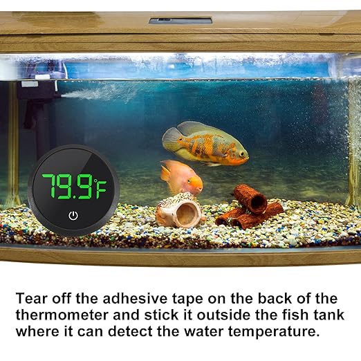 2pack LED Digital Aquarium Thermometer, Tank Thermometer Aquarium Temperature Measurement Display Thermometer for Fish,Turtle and Aquatic