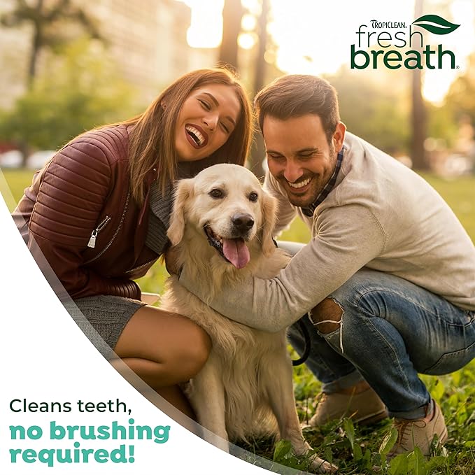 TropiClean No Brushing Gel | No more Dog Toothpaste and Toothbrush | Breath Gel for Dogs | Dental Gel Plaque Remover | Made in the USA | 4 oz.