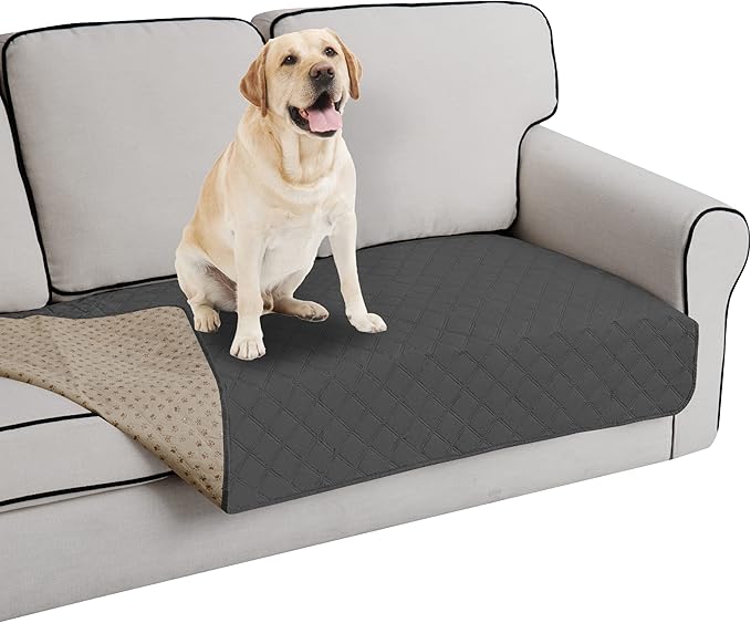 Easy-Going 100% Waterproof Dog Bed Cover, Non-Slip Pet Blanket for Furniture, Washable Couch Cover, Repleasement Sofa Cover (30X70 in, Dark Gray)