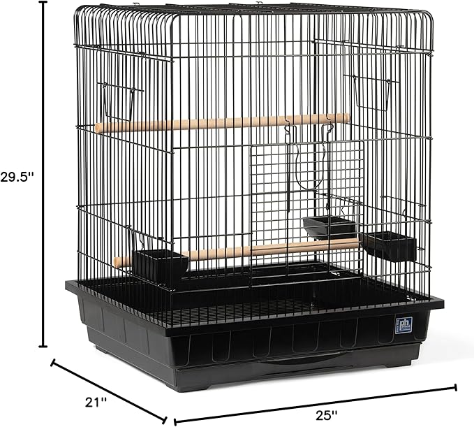 Prevue Pet Products Parrot Manor Metal Bird Cage with Plastic Base, Removable Grill for Home or Travel