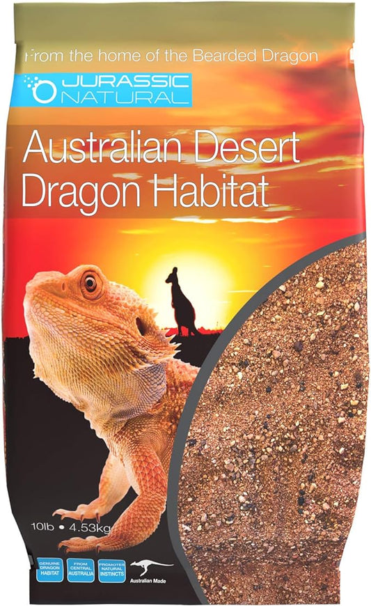 Jurassic Natural Australian Desert Dragon Habitat 10lb Substrate for Bearded Dragons and Other Lizards