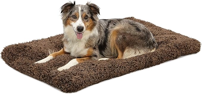 Midwest Homes for Pets Deluxe Dog Beds | Super Plush Dog & Cat Beds Ideal for Dog Crates | Machine Wash & Dryer Friendly, 1-Year Warranty, 42-Inch, Cocoa