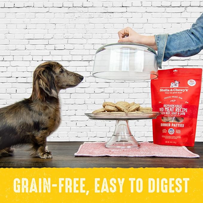 Stella & Chewy's Freeze Dried Raw Dinner Patties – Grain Free Dog Food, Protein Rich Chewy’s Chicken Recipe – 14 oz Bag