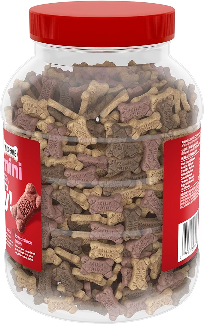 Milk-Bone Mini's Flavor Snacks Dog Treats, 36 Ounce Crunchy Texture Helps Reduce Tartar