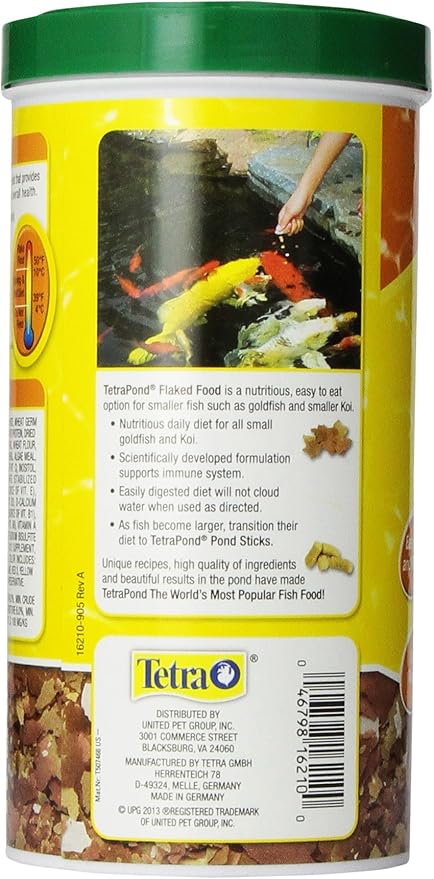 TetraPond Variety Blend, Pond Fish Food, for Goldfish and Koi Yellow 2.25 Pound (Pack of 1) & Pond Flakes Complete Nutrition for Smaller Pond Fish, Goldfish and Koi Fish, 6.35 oz